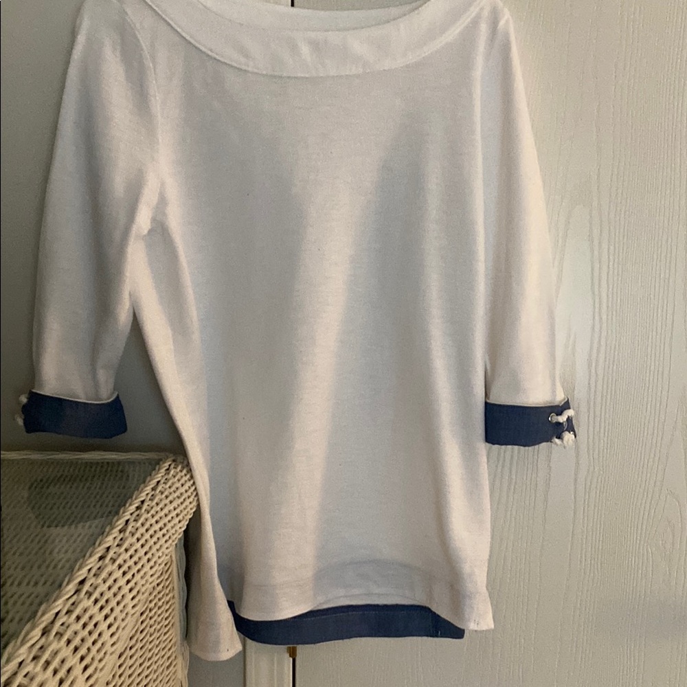 Talbots tunic top white size medium great condition